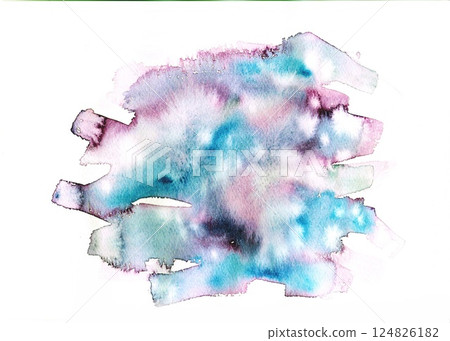藍色水彩摘要背景 124826182