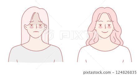 Exploring Emotional Expressions The Depths of Sadness and Joy in Creative Illustrations 124826835