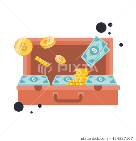 Finance Insurance. Investment. Money security. Flat vector illustration Finance Insurance. Investment. Money security. Flat vector illustration 124827107