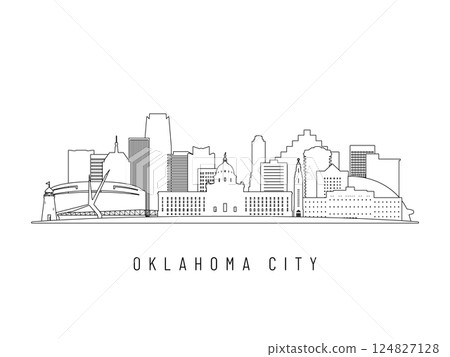 Detailed Oklahoma City skyline vector illustration. Detailed Oklahoma City skyline vector illustration. 124827128
