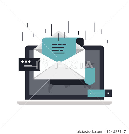 Flat design concept of regularly distributed news publication via e-mail with some topics of interest to its subscribers. Flat vector illustration. Newsletter concept Flat design concept of regularly distributed news publication via e-mail with some topics of interest to its subscribers. Flat vector illustration. Newsletter concept 124827147