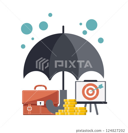 Safe business concept. Flat vector illustration Safe business concept. Flat vector illustration 124827202