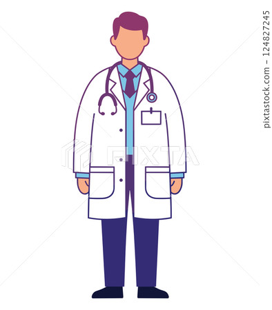 Doctor in medical uniform with stethoscope 124827245