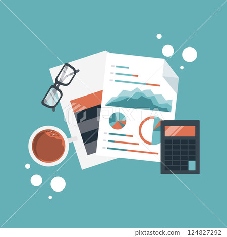 Financial planning and development illustration. Flat vector Financial planning and development illustration. Flat vector 124827292