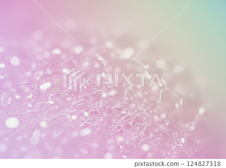 閃耀彩虹色彩的奇幻氣泡紋理特寫（AI 生成的圖像） 124827318