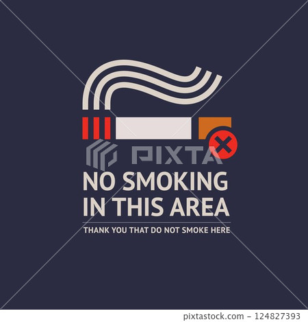 No smoking sticker, label no smoking in this area No smoking sticker, label no smoking in this area 124827393
