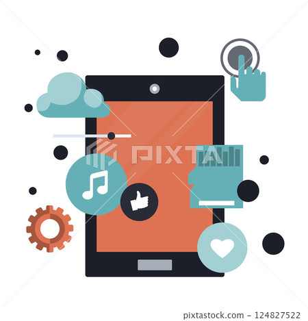 icon, smart phone, vector 124827522