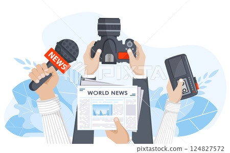 media, news, vector 124827572