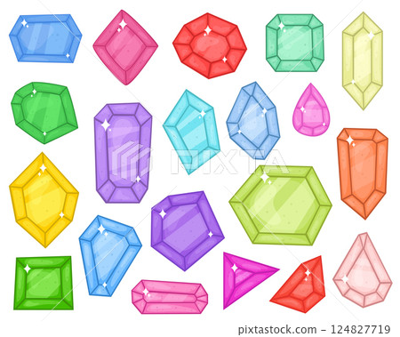 Precious stone clipart design illustration Precious stone clipart design illustration 124827719
