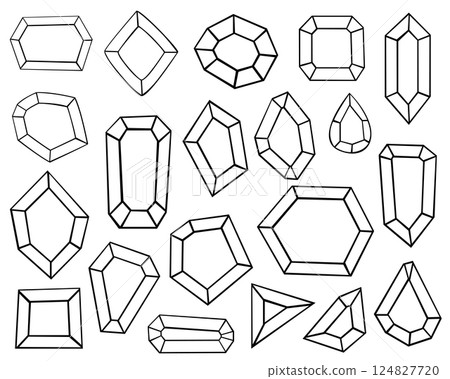Precious stone clipart design illustration 124827720
