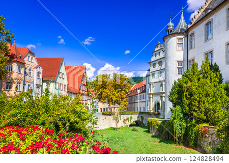 Bad Mergentheim, Germany. Charming city on Romantic Road route in Bavaria. 124828494