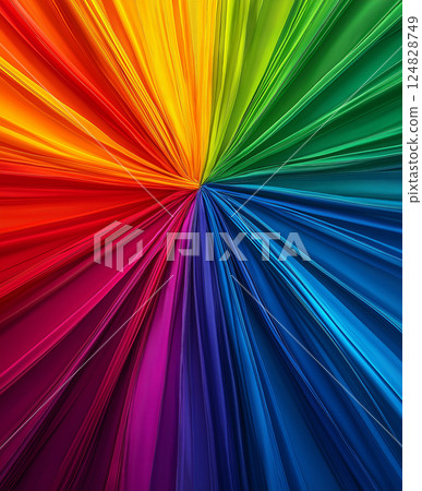 Colorful rainbow spectrum with vibrant multicolor bright fabric in abstract art pattern 124828749