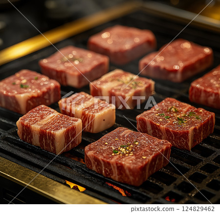 Grilled food beef meat barbecue cooking dinner steak delicious culinary appetizing protein. Grilled food beef meat barbecue cooking dinner steak delicious culinary appetizing protein. 124829462