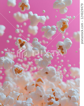 Popcorn snack food cinema theater - Delicious popcorn with butter and salt ideal for movies 124829479