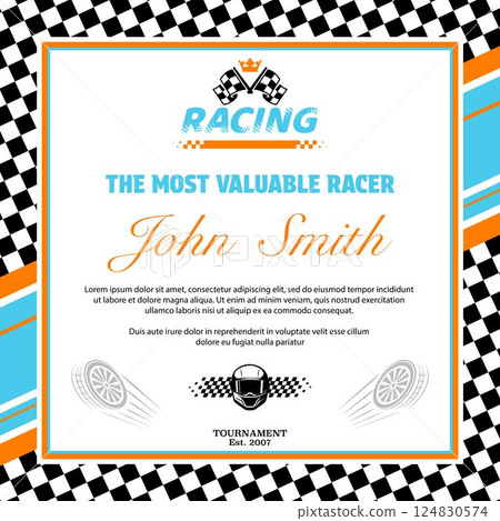 Racing award certificate 124830574