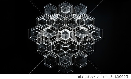 Geometric hexagonal structure 124830605