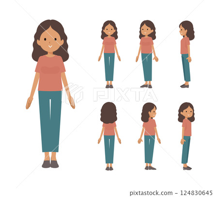 一組站立的黑皮膚女人 124830645
