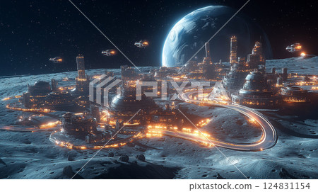 月球城市的影像 124831154