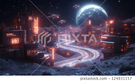 Image of a lunar city 124831157