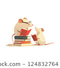 A mouse being taught how to study 124832764