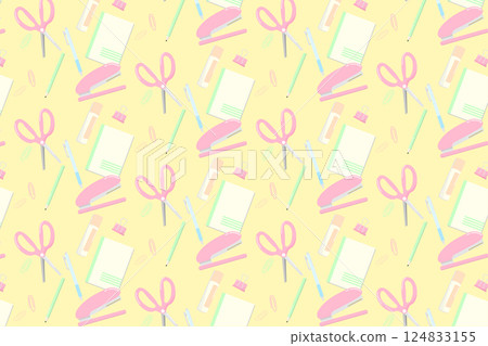 Stationery illustration pattern 124833155