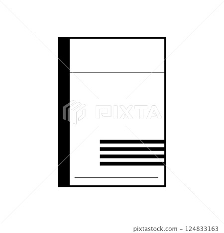 Notebook illustration - monochrome 124833163