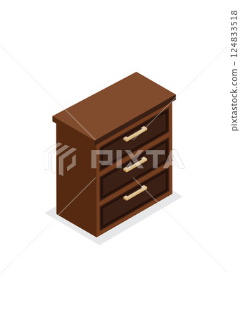 Isometric Bedside Table stock illustration Isometric Bedside Table stock illustration 124833518