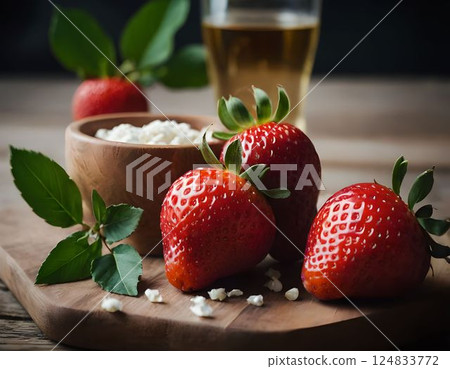 A delicious strawberry A delicious strawberry 124833772