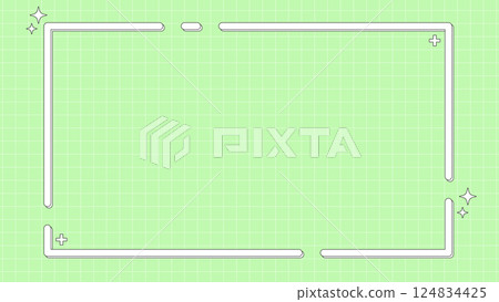 Grid background (color background) and frame illustration 124834425