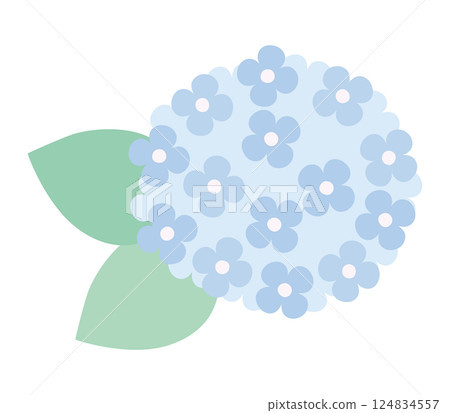 Cute hydrangea vector illustration 124834557