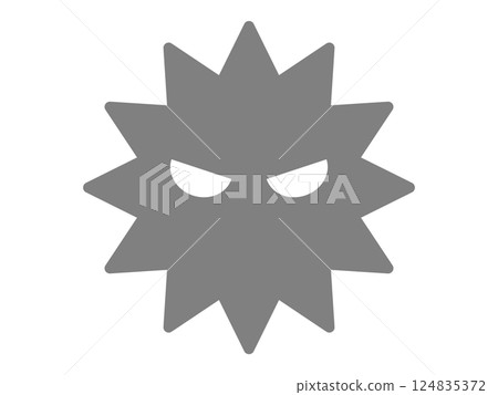 Virus icon (bacteria mark) 124835372