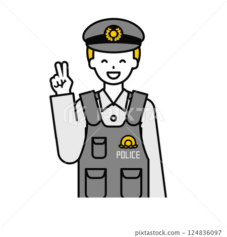 Upper body pose_Simple police officer male 04 Upper body pose_Simple police officer male 04 124836097