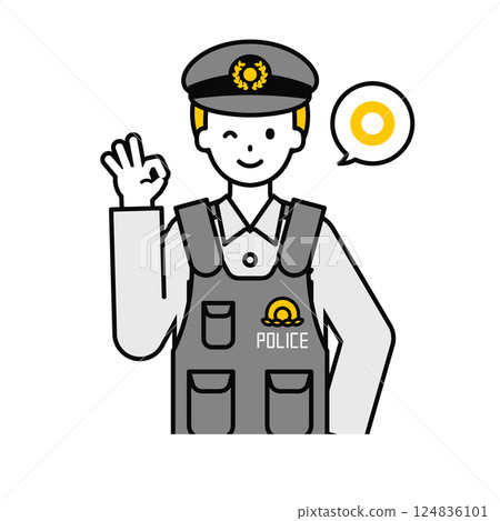 Upper body pose_Simple police officer male 08 124836101