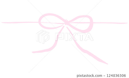 Thin ribbon, gift wrapping paper illustration background material, pale pastel pink, handwritten by brush, gift, png transparent 124836306