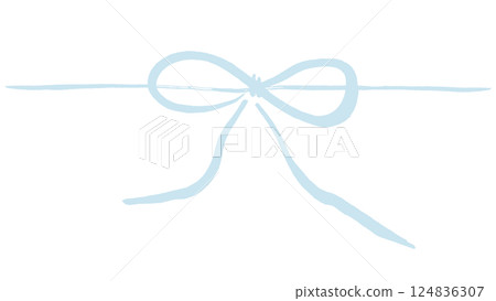 Hand-drawn thin ribbon gift wrapping paper illustration background material, sky blue, gift, png transparent 124836307