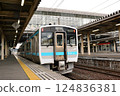 Kiha E130 parked at Hachinohe Station 124836381
