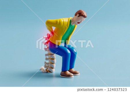 Back Pain Relief Concept Back Pain Relief Concept 124837323