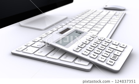 計算器和桌上型計算機 計算器和桌上型計算機 124837351