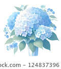簡單的繡球花圖 124837396