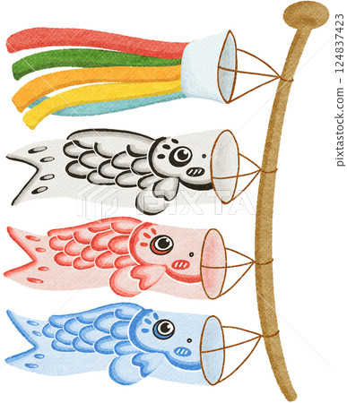 outdoor Koinobori decoration 124837423