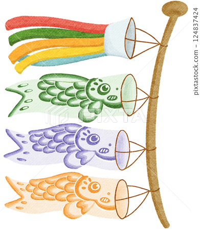 outdoor Koinobori decoration 124837424