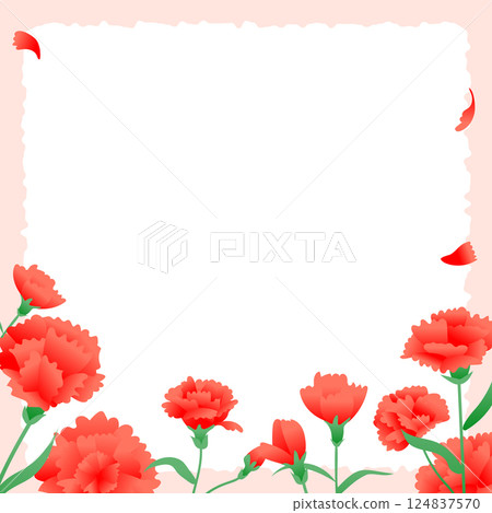An illustration of carnation flowers 124837570