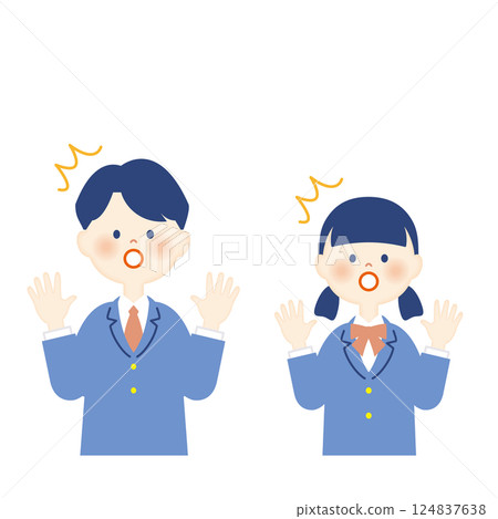 Blazer student surprised upper body 124837638