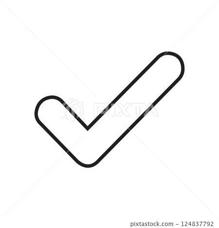 Vector Check mark on white background	 124837792