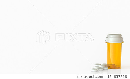 The Medicine Bottle for Health or medical concept 3d Rendering. The Medicine Bottle for Health or medical concept 3d Rendering. 124837818
