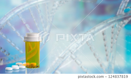 The Medicine Bottle for Health or medical concept 3d Rendering. The Medicine Bottle for Health or medical concept 3d Rendering. 124837819