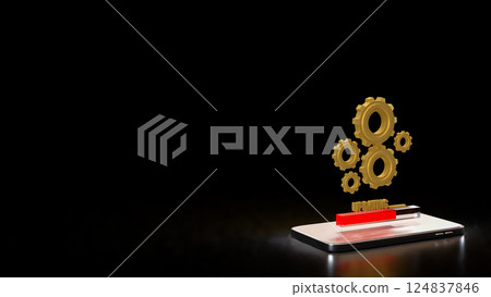 The Updating bar for Technology concept 3d Rendering. The Updating bar for Technology concept 3d Rendering. 124837846