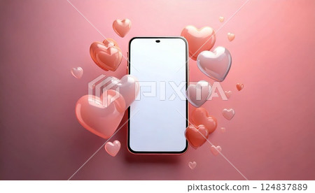 Smartphone and heart 124837889
