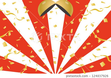 Auspicious background illustration of a kusudama Auspicious background illustration of a kusudama 124837926