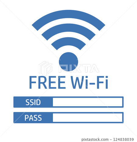 Illustration material bulletin board: Free Wi-Fi, network, internet, computer, mobile phone Illustration material bulletin board: Free Wi-Fi, network, internet, computer, mobile phone 124838039